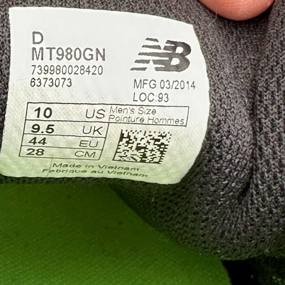 New Balance Men's MT980 Fresh Foam Trail Running Shoes - Picture 6 of 6